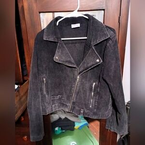Pink Lily Black Corduroy Jacket_Large